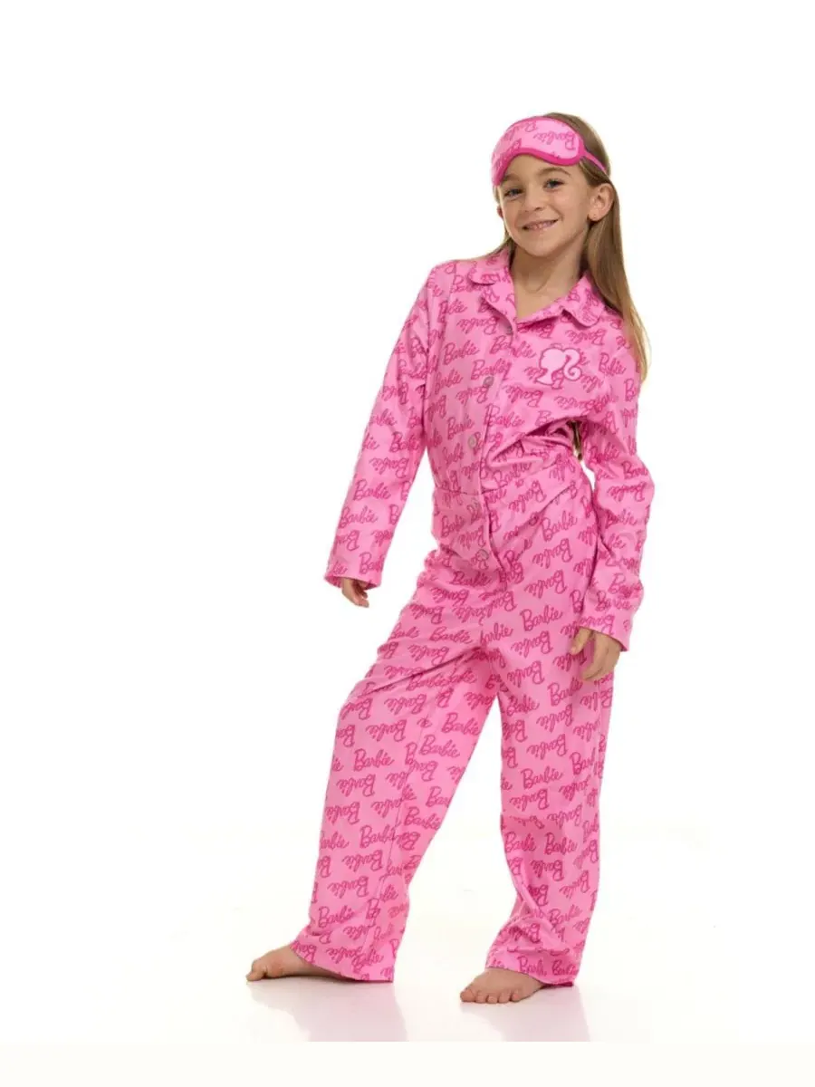 Комплект пижамы и маски для сна Barbie Classic Pink — изображение 3 из 3, классический розовый