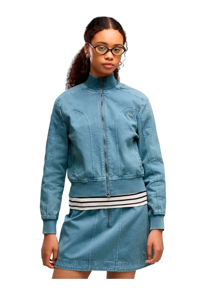 Женская куртка-бомбер из хлопка, модель Future Archive Washed-Twill Bomber Short Jacket Puma