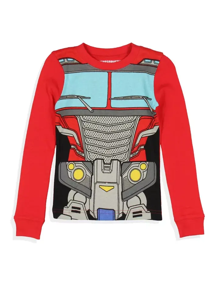 Детский комплект пижамы с длинными рукавами Optimus Prime для мальчиков, 2 предмета, облегающий — изображение 3 из 3