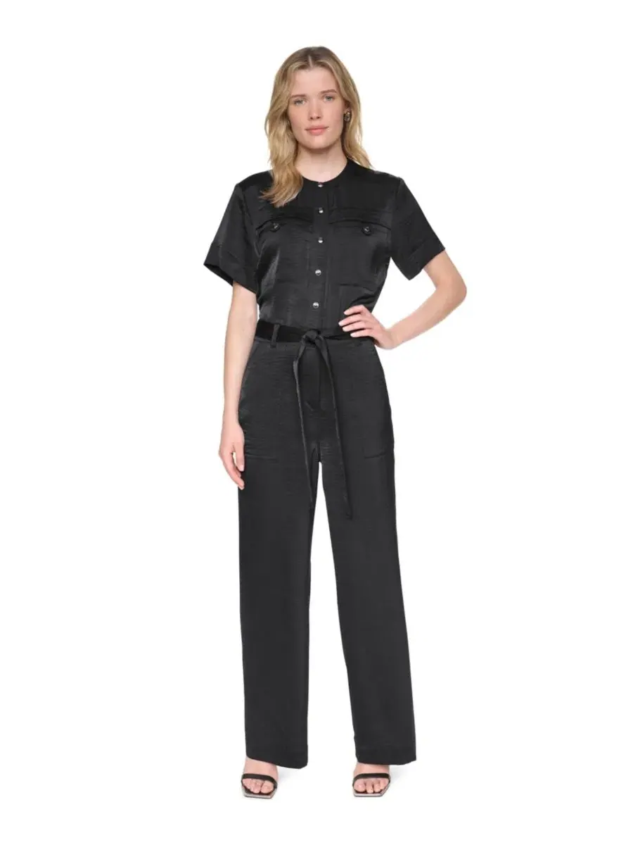 Комбинезон с воротником и коротким рукавом DKNY