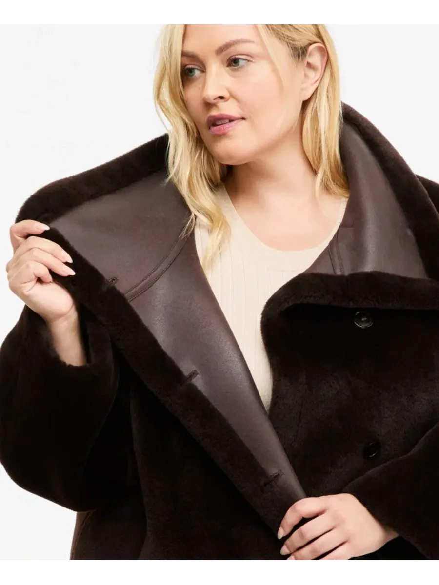 Пальто-куртка с воротником-хомутом Teddy Fleece Calvin Klein — изображение 3 из 5, черный