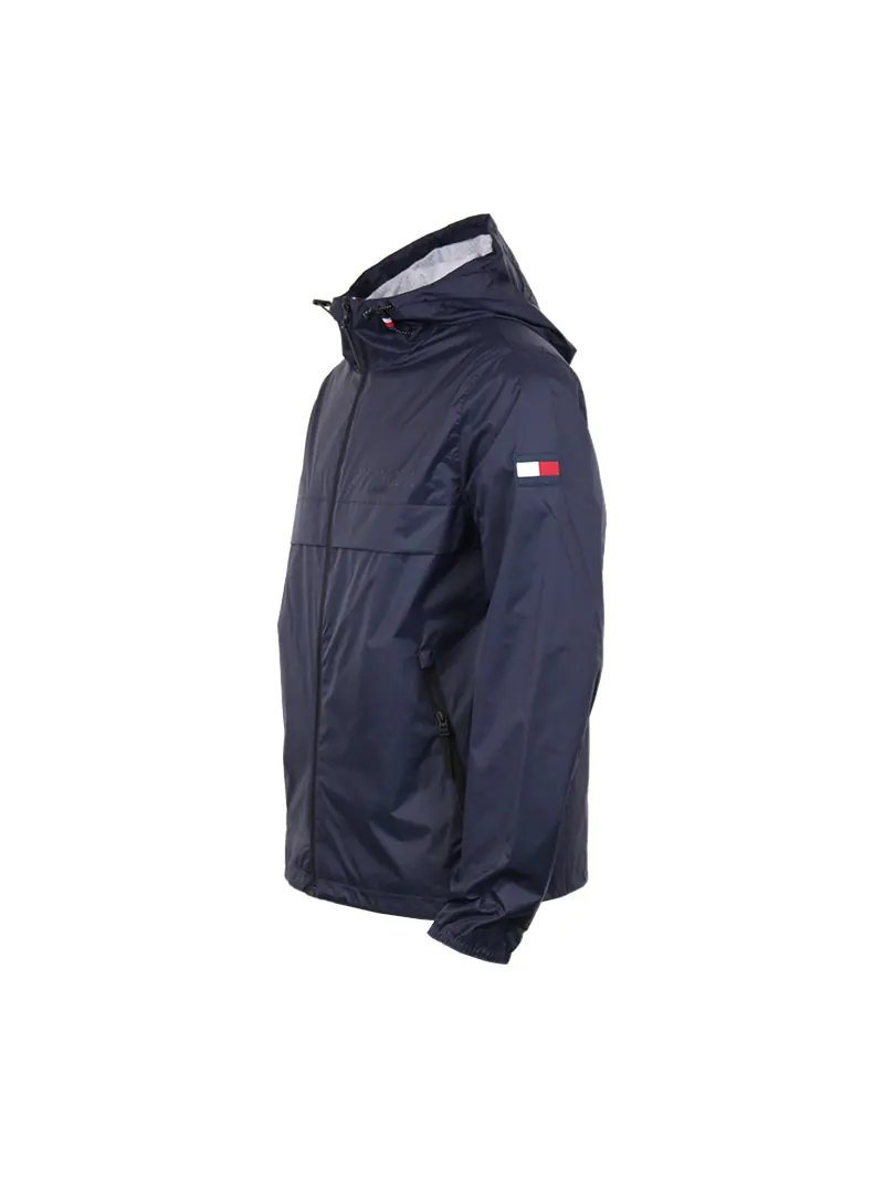 Куртка Tommy Hilfiger Stretch Hooded Zip-Front Rain — изображение 3 из 7, темно-синий