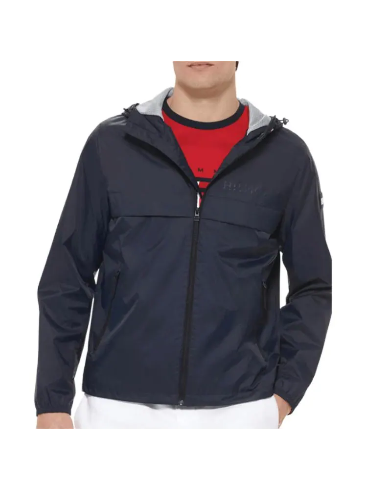 Куртка Tommy Hilfiger Stretch Hooded Zip-Front Rain — изображение 7 из 7, темно-синий