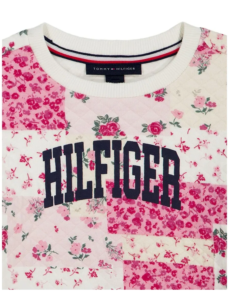 Комплект из лонгслива и джоггеров для малышки с принтом Tommy Hilfiger — изображение 3 из 5, мульти