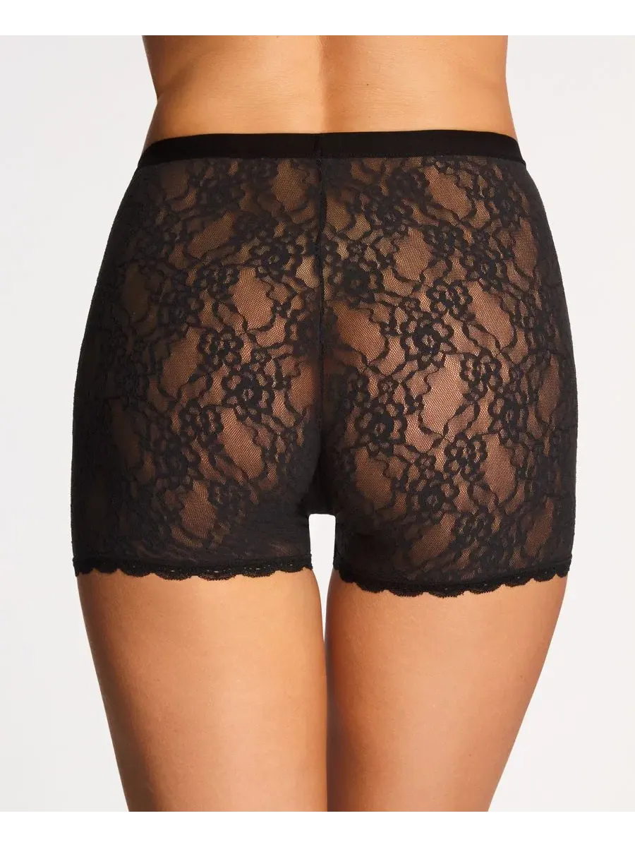 Трусы-шортики женские с кружевным принтом, модель Floral Lace Full Coverage Shorty b.tempt'd — изображение 4 из 4, ночь