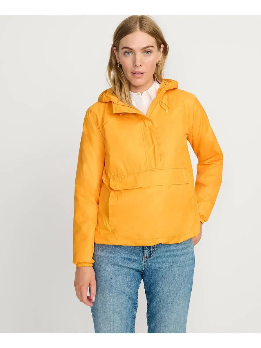 Женская складная ветровка-анорак Lands' End, Sweet mango