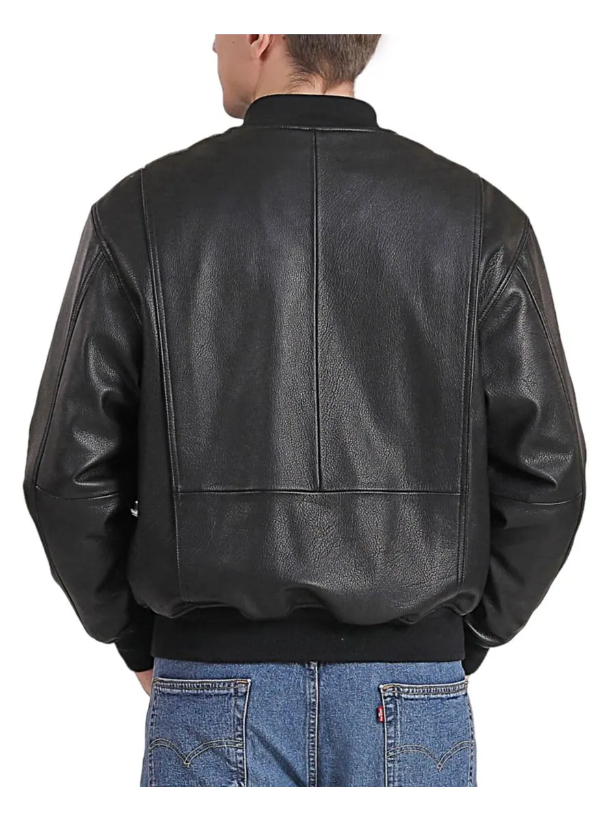 Мужская кожаная куртка-танкер времен Второй мировой войны Landing Leathers — изображение 3 из 3, черный