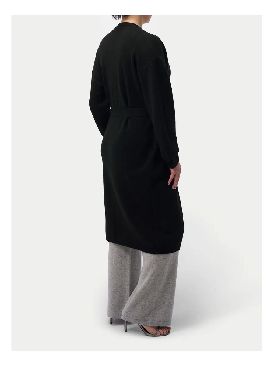 Вязаные кашемировые брюки с широкими штанинами для беременных Gobi Cashmere — изображение 2 из 6, серый-серый