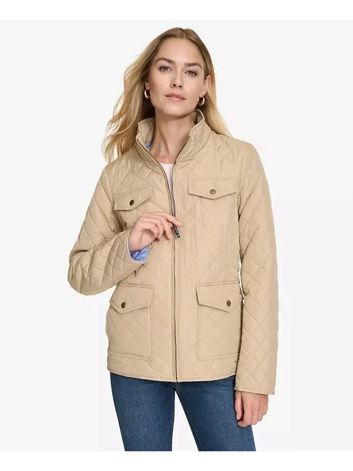 Куртка Nautica Jeans Solid Quilted — изображение 1 из 6, коричневый/бежевый
