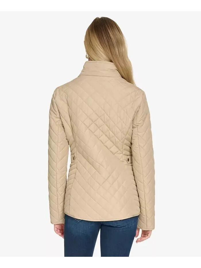 Куртка Nautica Jeans Solid Quilted — изображение 2 из 6, коричневый/бежевый