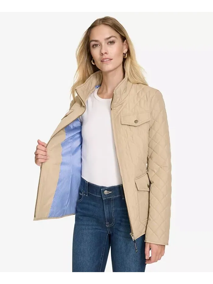 Куртка Nautica Jeans Solid Quilted — изображение 4 из 6, коричневый/бежевый