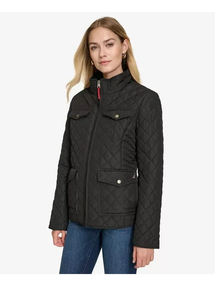 Куртка Nautica Jeans Solid Quilted — изображение 3 из 6, черный
