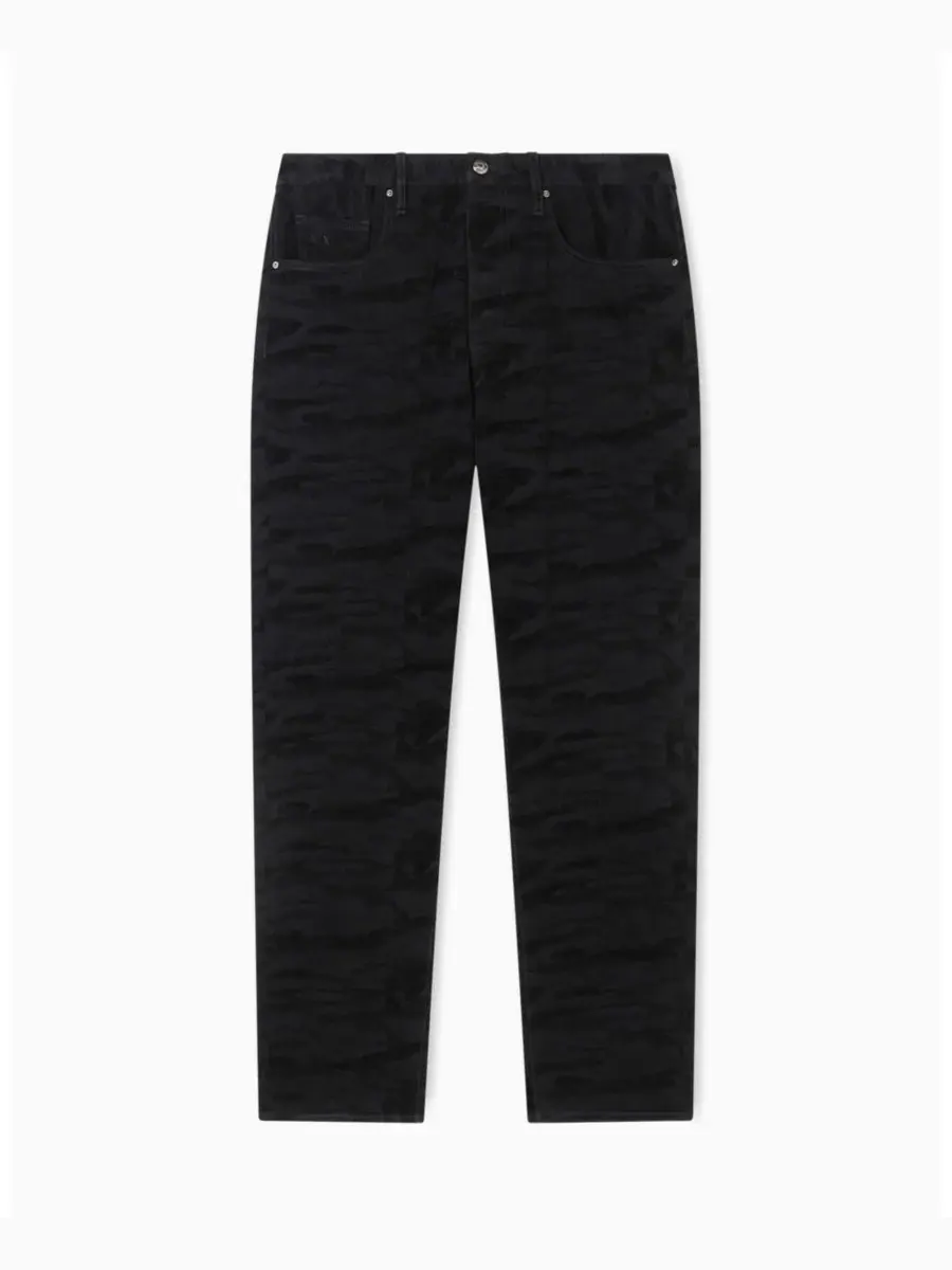 A|X Armani Exchange Мужские джинсы J82 свободного кроя с зауженными штанинами, камуфляжной — изображение 5 из 10, черный