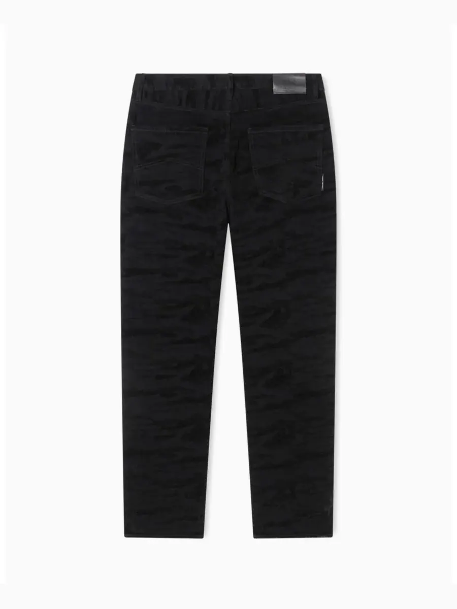 A|X Armani Exchange Мужские джинсы J82 свободного кроя с зауженными штанинами, камуфляжной — изображение 8 из 10, черный