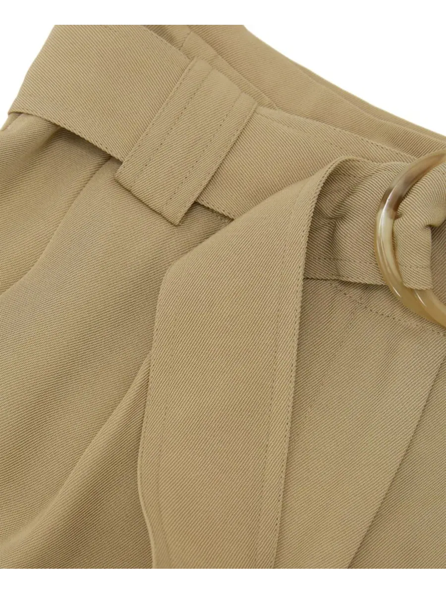Шорты свободного кроя с поясом Lana Fluid Belted REISS — изображение 5 из 5, серый