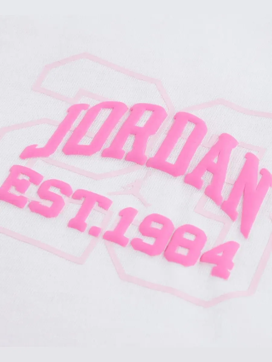 Футболка Secret Garden Collegiate для девочек 7-16 лет Jordan — изображение 3 из 4, белый