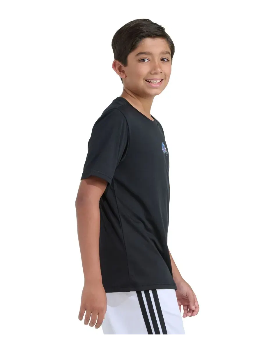 Детские футболки с коротким рукавом для мальчиков 8-20 лет Adidas — изображение 3 из 4, черный