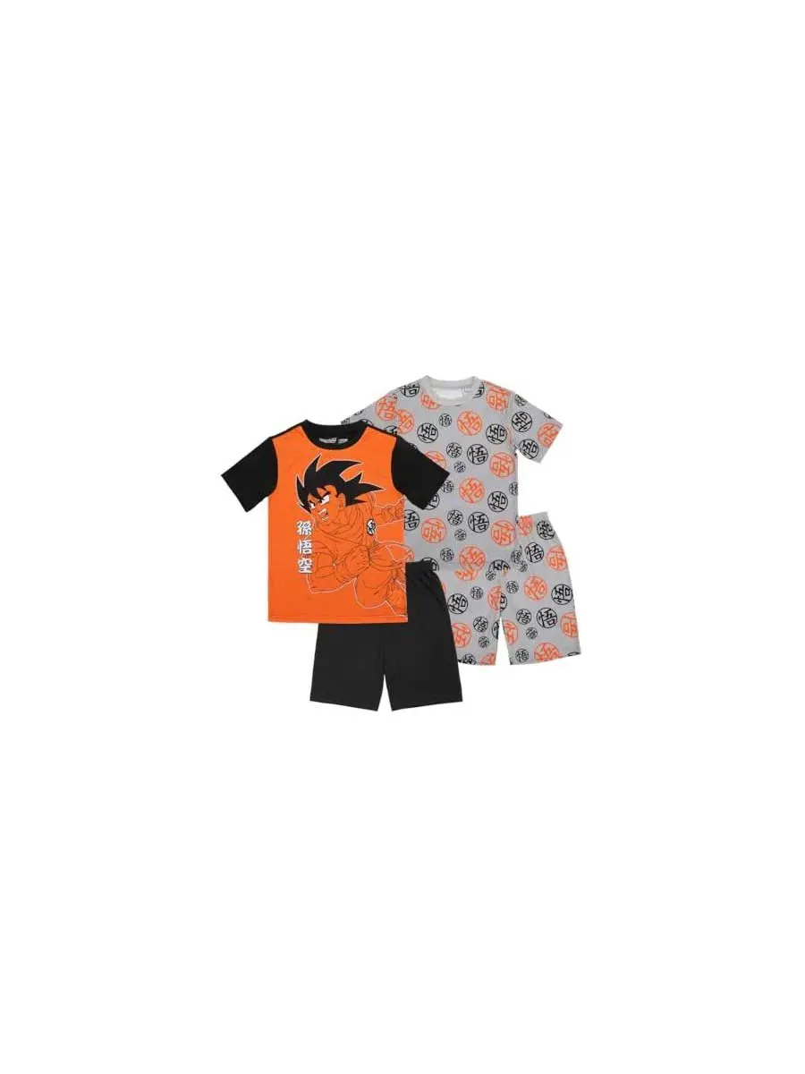 Комплект пижам Goku and Kanji 4-Pack Dragon Ball Z — изображение 8 из 10, серый черный оранжевый