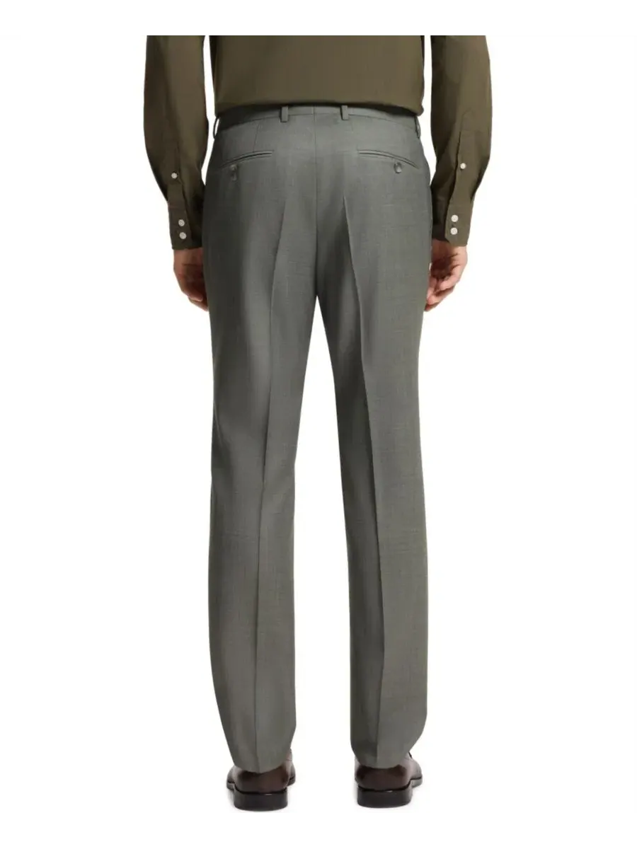 Костюм-двойка с принтом из шерсти с эластаном, Slim Fit, BOSS by Hugo Boss — изображение 2 из 8, зеленый