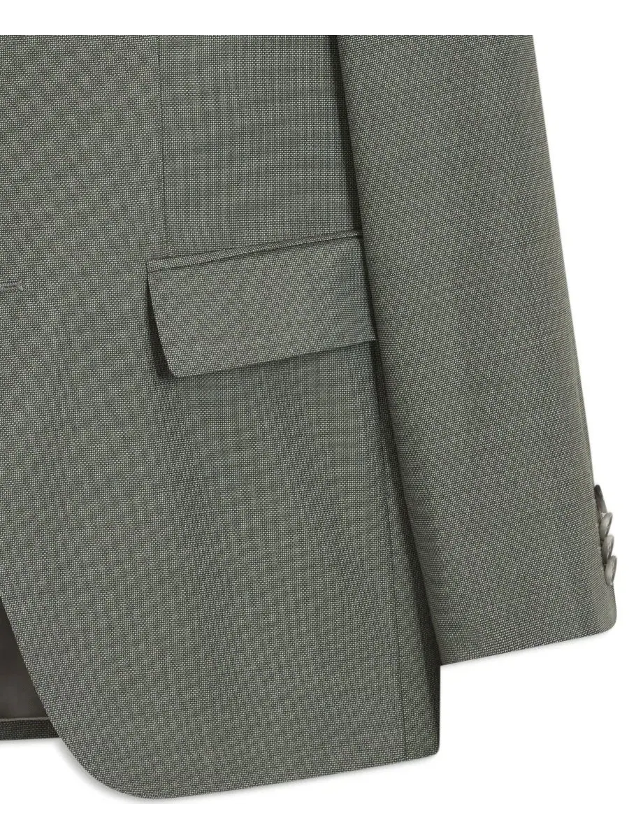 Костюм-двойка с принтом из шерсти с эластаном, Slim Fit, BOSS by Hugo Boss — изображение 3 из 8, зеленый