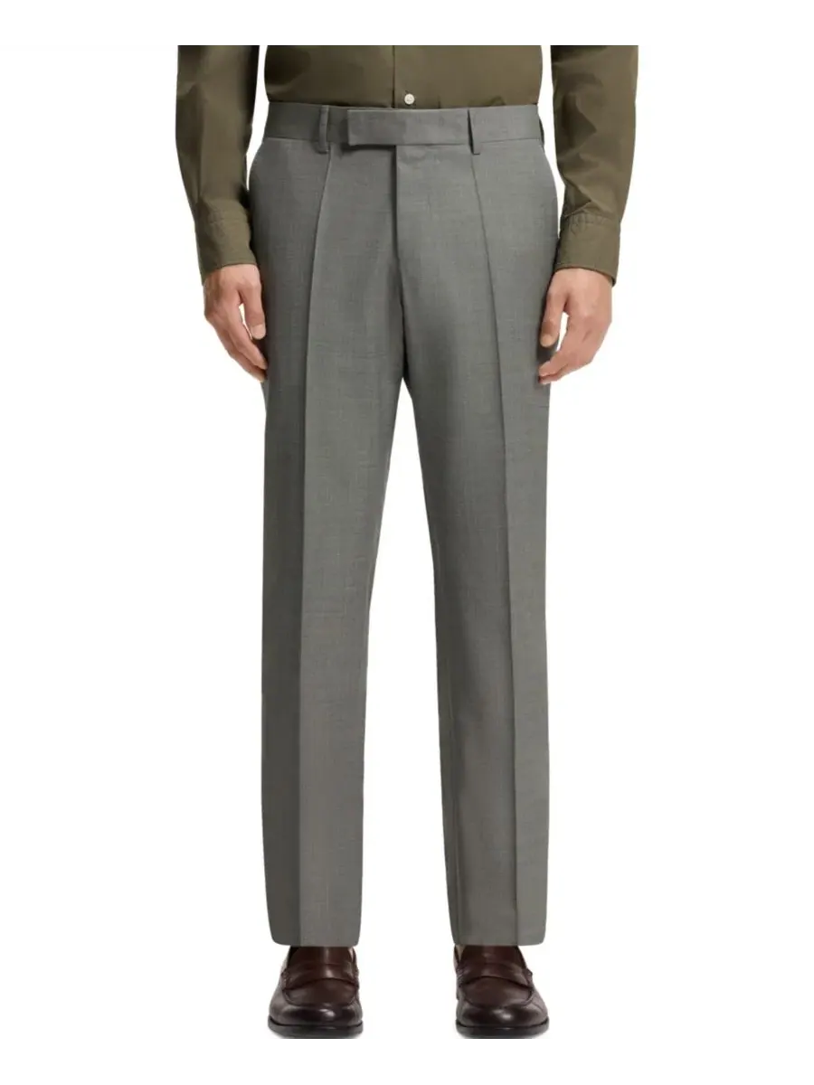 Костюм-двойка с принтом из шерсти с эластаном, Slim Fit, BOSS by Hugo Boss — изображение 4 из 8, зеленый