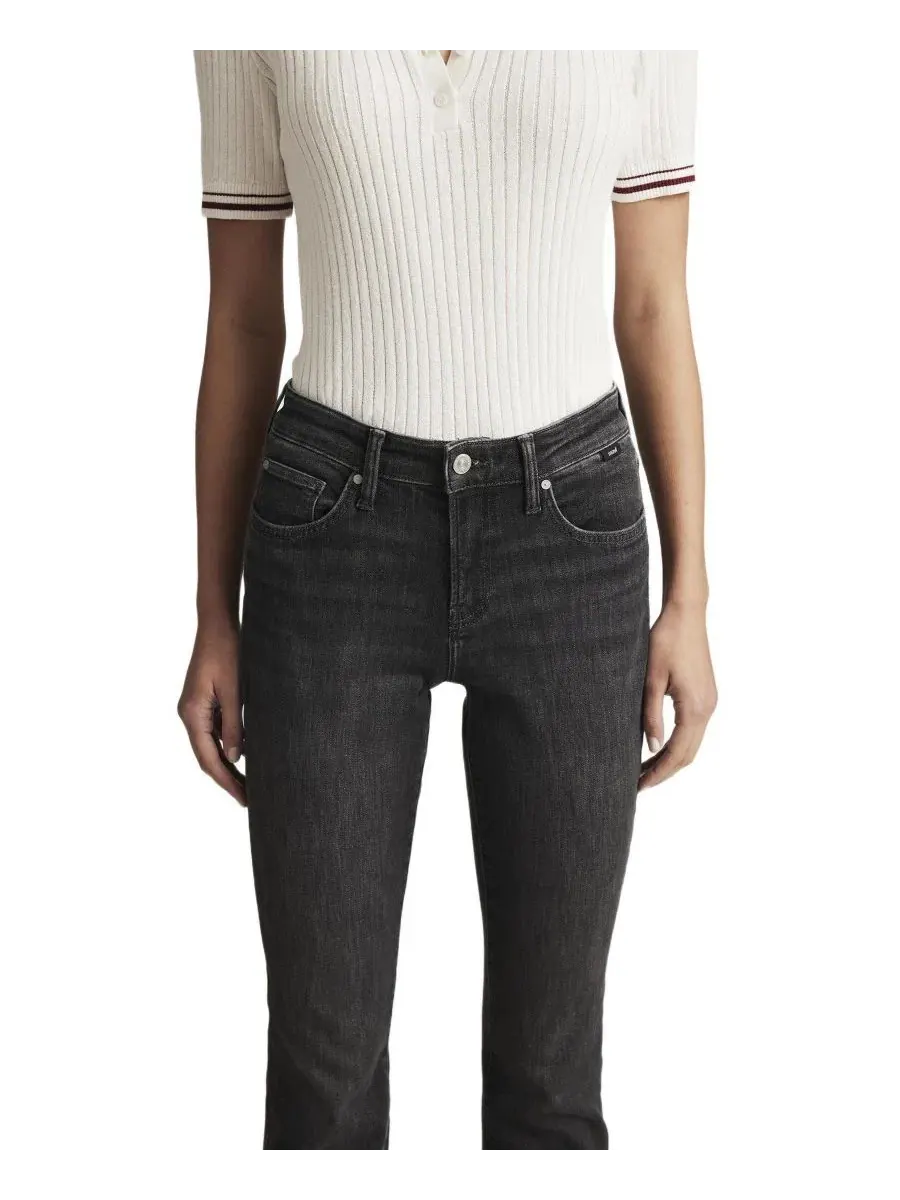 Джинсы клеш с завышенной талией Molly Bootcut Mid-Rise Mavi Jeans — изображение 2 из 6, серый