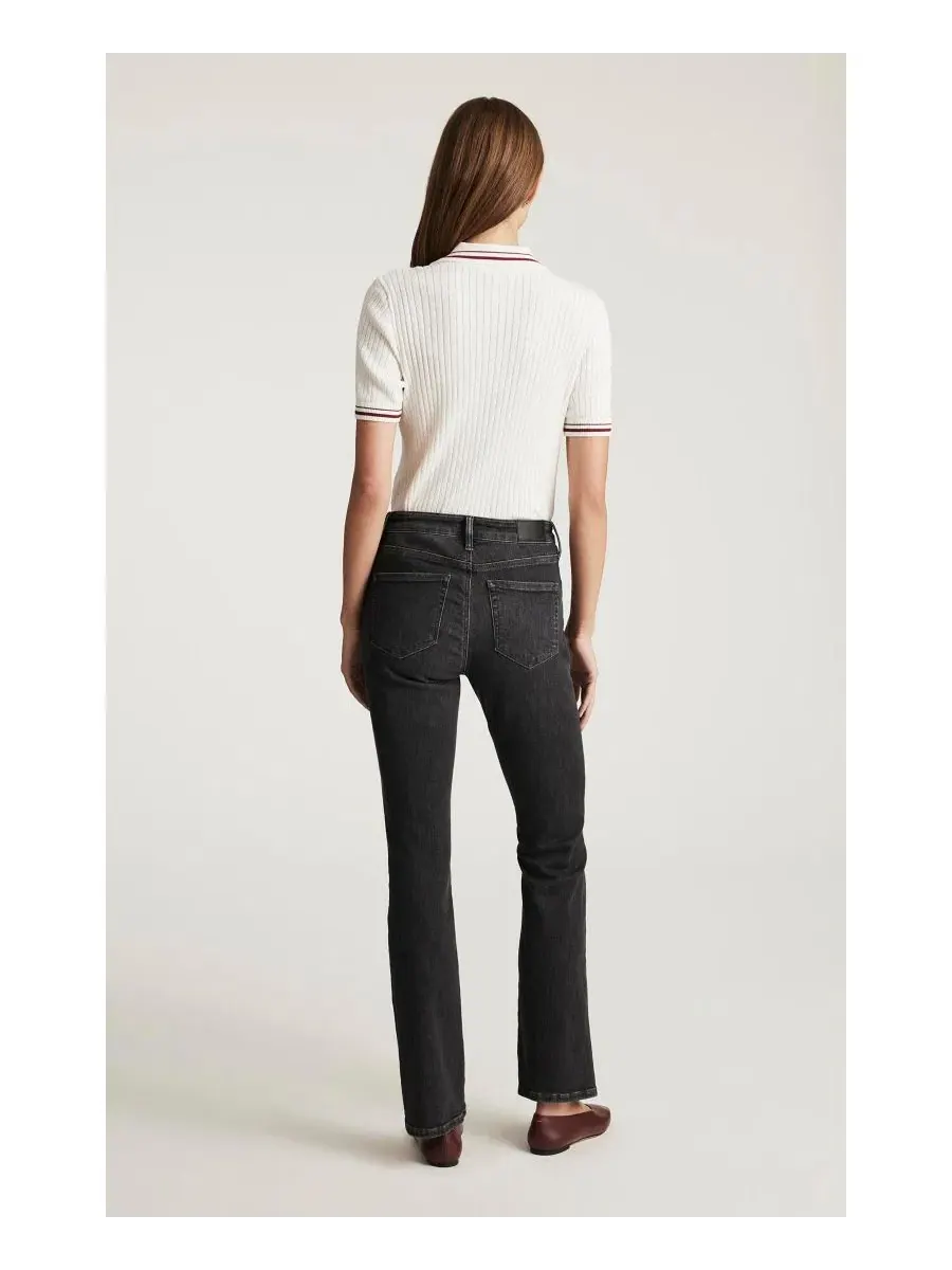 Джинсы клеш с завышенной талией Molly Bootcut Mid-Rise Mavi Jeans — изображение 4 из 6, серый