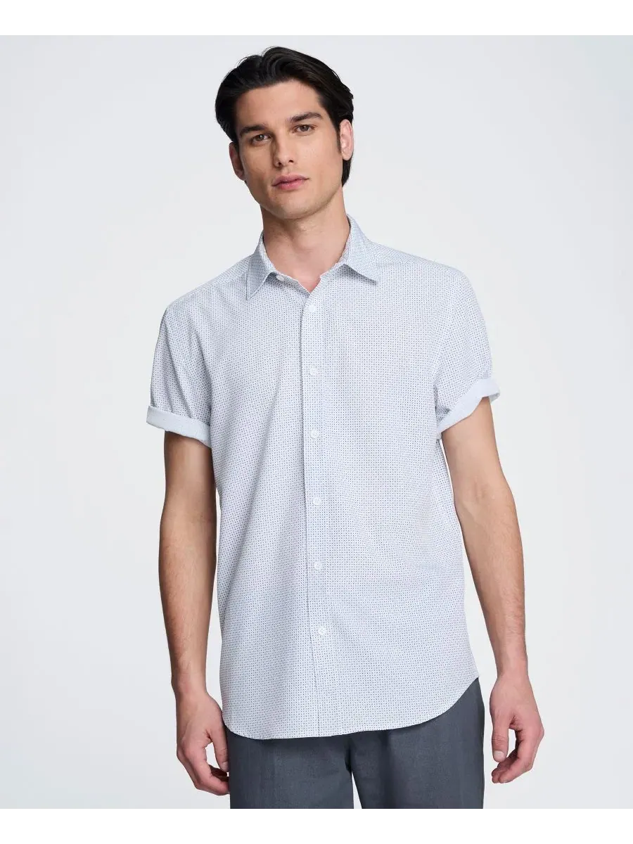 Мужская рубашка с коротким рукавом, slim-fit Kenneth Cole