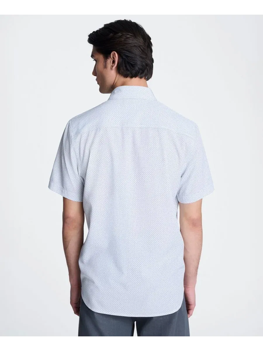 Мужская рубашка с коротким рукавом, slim-fit Kenneth Cole — изображение 5 из 6, белый