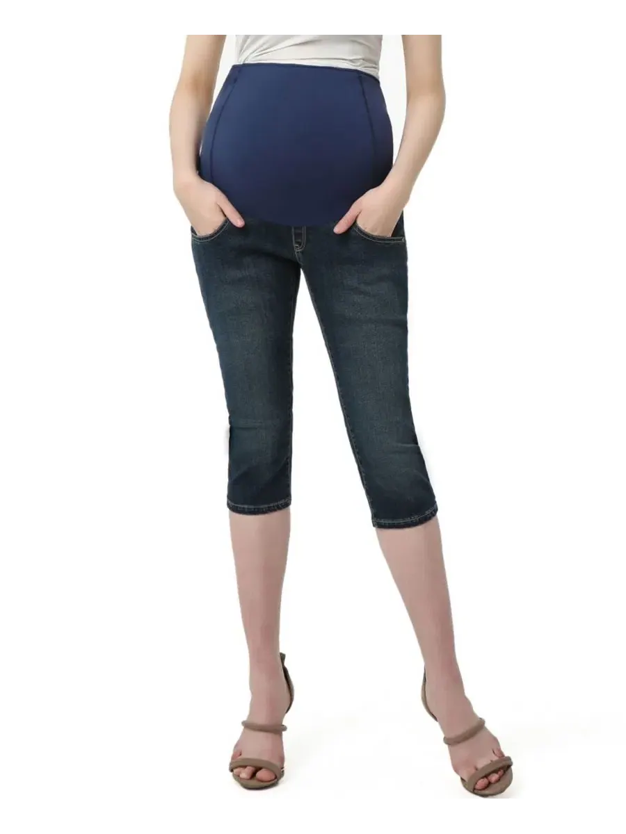 Джинсовые капри для беременных Courtney Stretch Denim Kimi + Kai