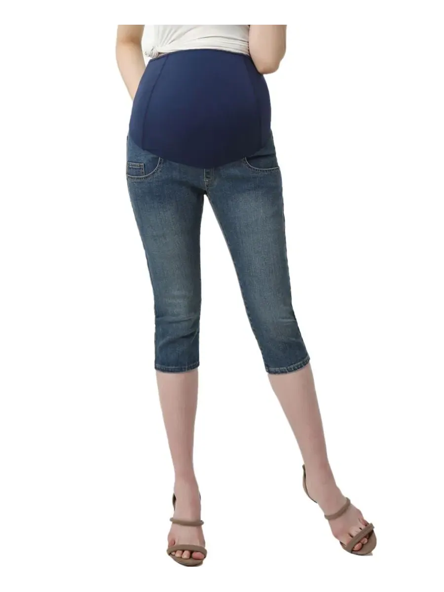 Джинсовые капри для беременных Courtney Stretch Denim Kimi + Kai