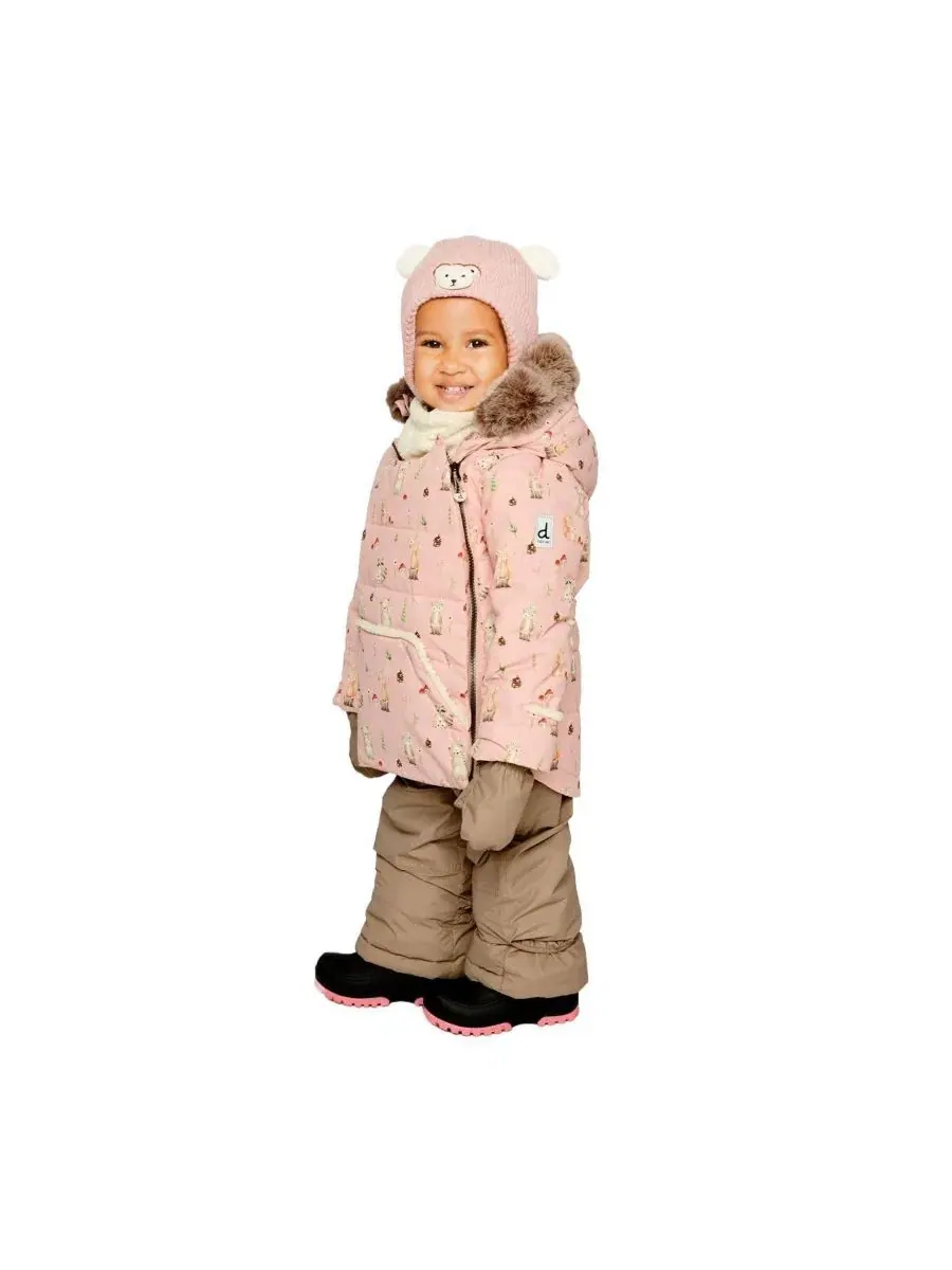 Детский зимний комплект из трех предметов Deux par Deux — изображение 3 из 7, розовый
