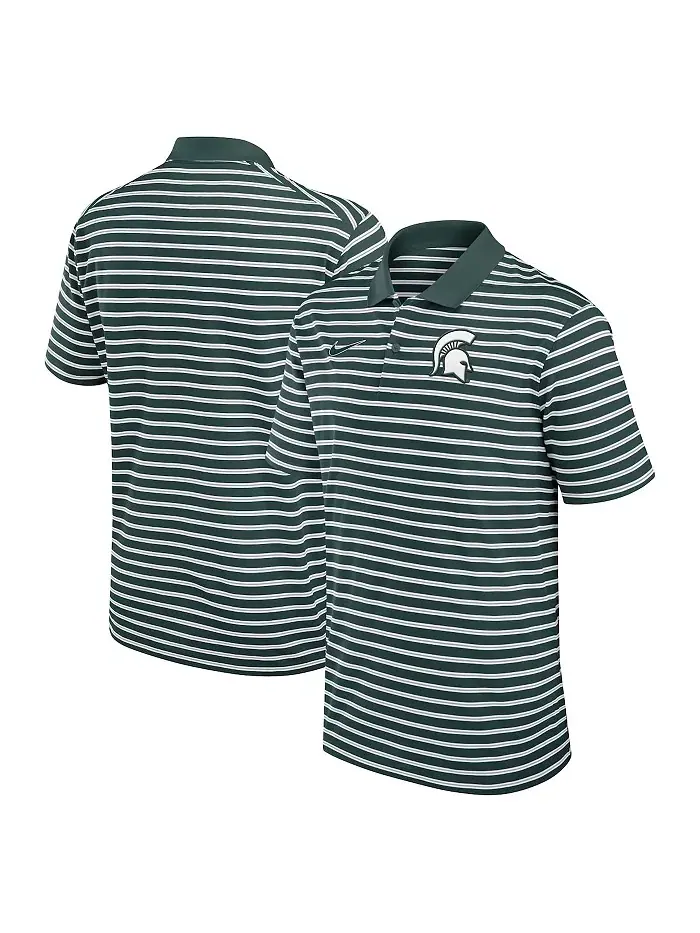 Мужская поло Michigan State Spartans Primetime Victory Striped Performance Nike