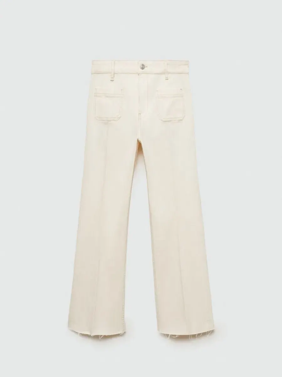 Джинсы скинни с завышенной талией Alex Slim Fit MANGO — изображение 2 из 6, белый