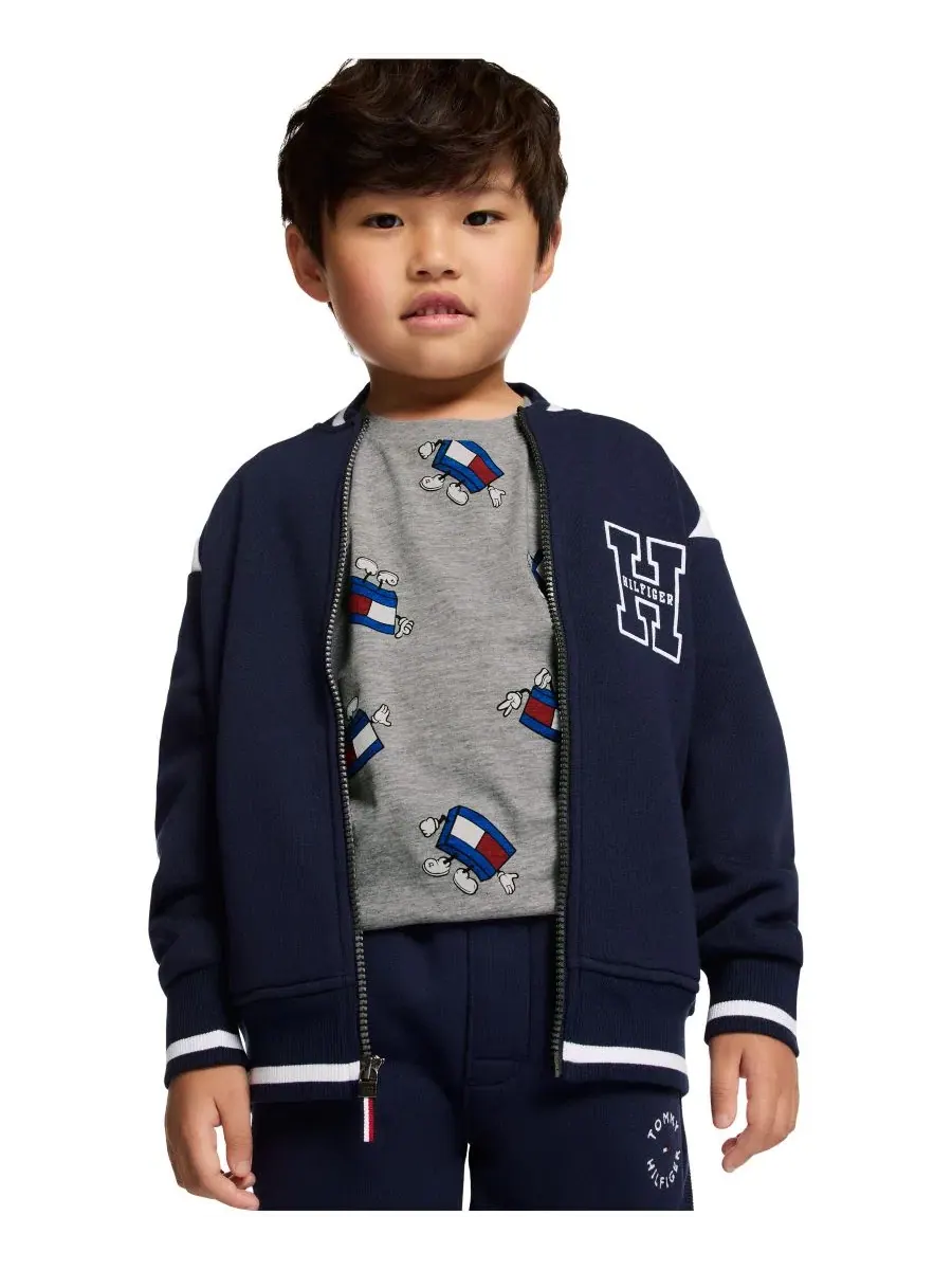 Флисовая куртка с принтом в полоску Collegiate Varsity Tommy Hilfiger