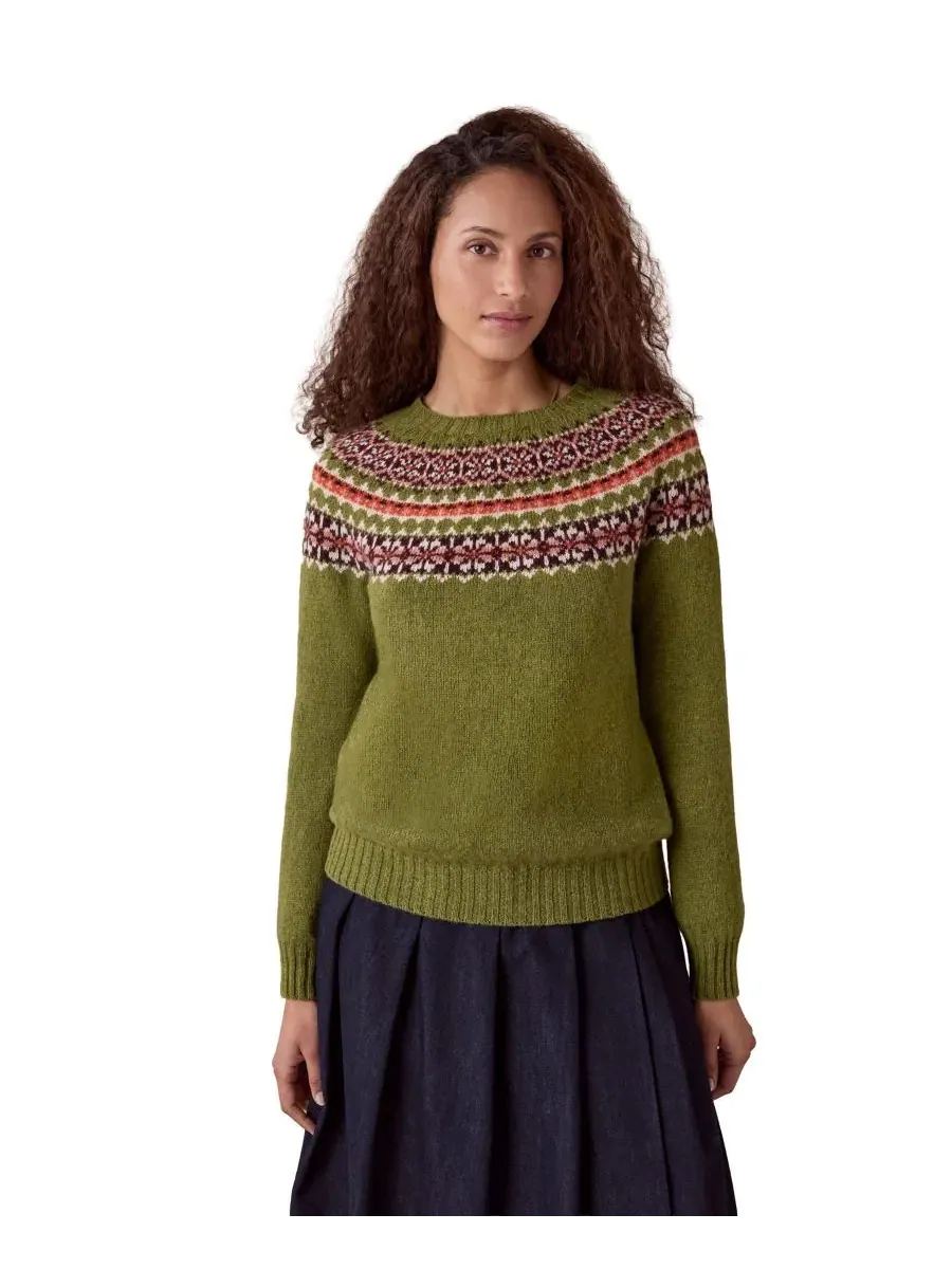 Свитер женский с узором Fair Isle, с длинным рукавом Celtic & Co.