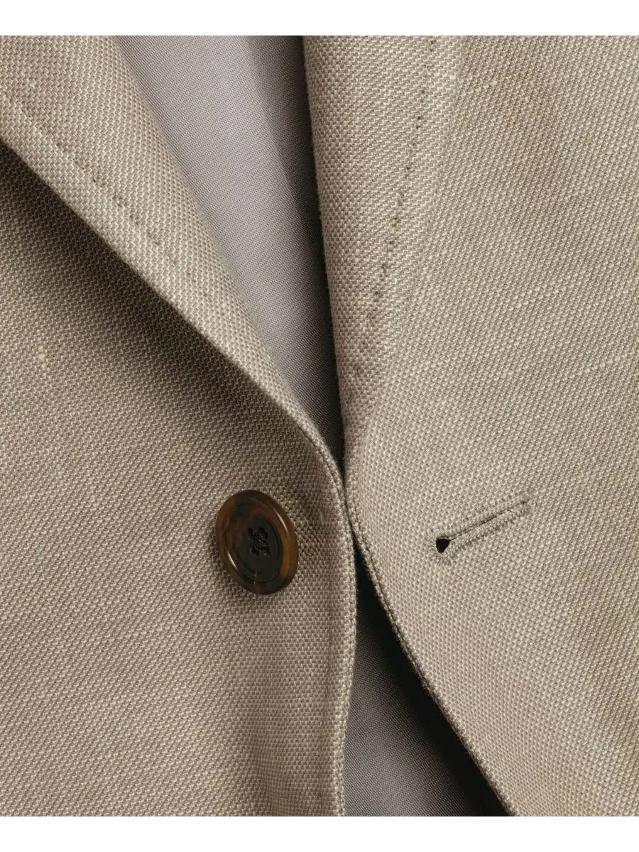 Мужской пиджак slim fit с лацканами Charles Tyrwhitt — изображение 5 из 5, известняк