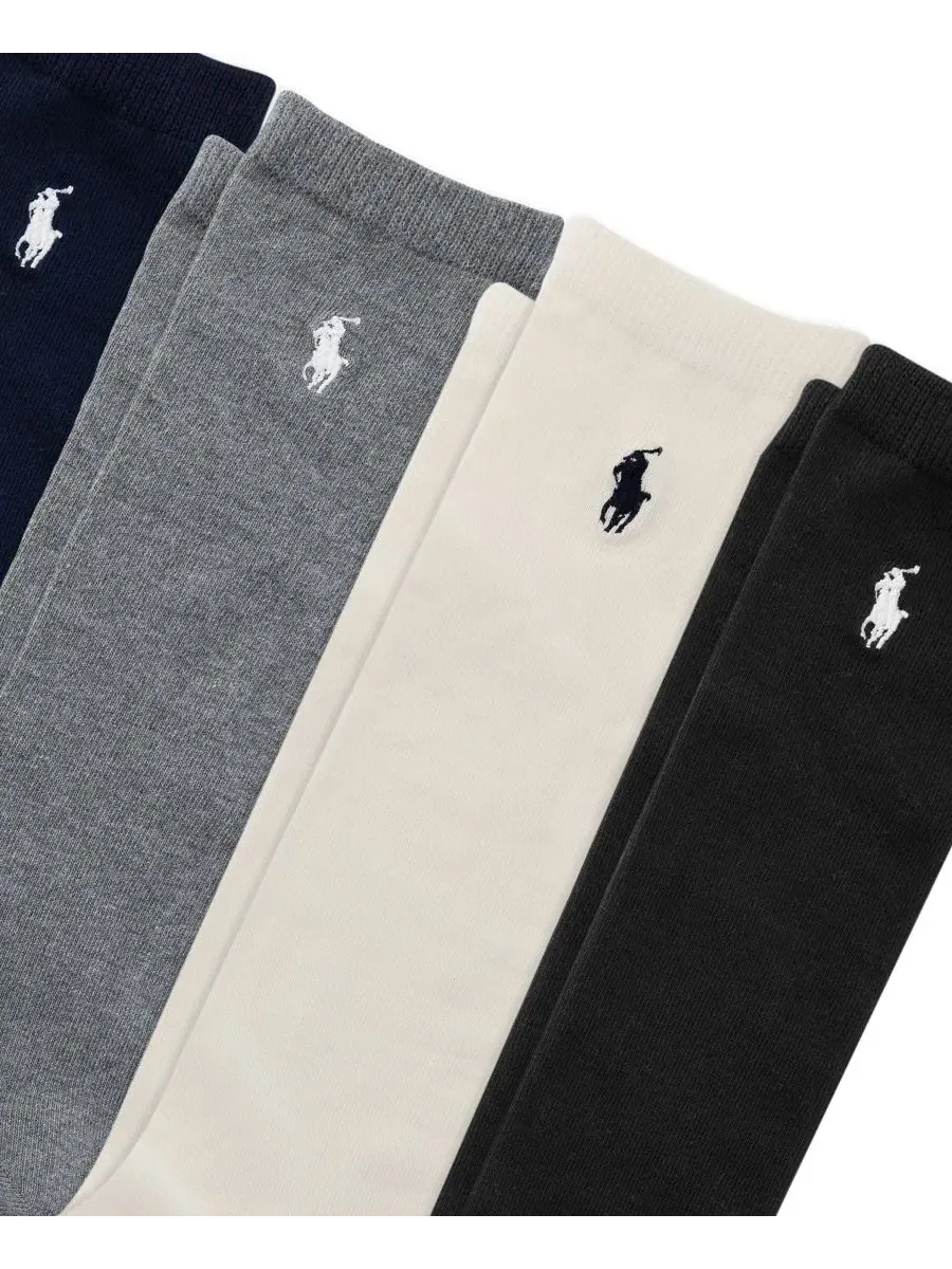 Комплект носков с брендом Polo Ralph Lauren, набор 3+1 — изображение 3 из 3, черный/белый/серый