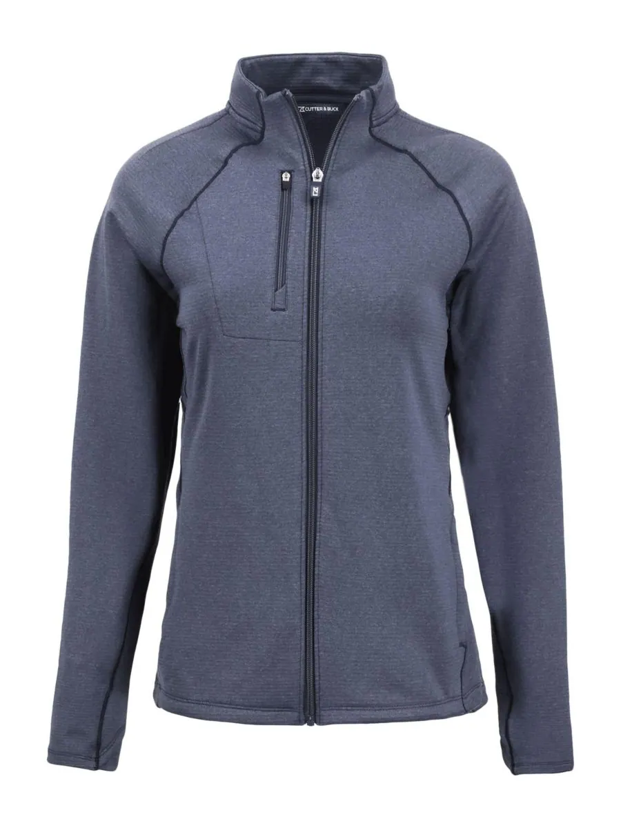 Женская флисовая куртка Peshastin на молнии из переработанного флиса Cutter & Buck — изображение 2 из 3, темно-синий синий