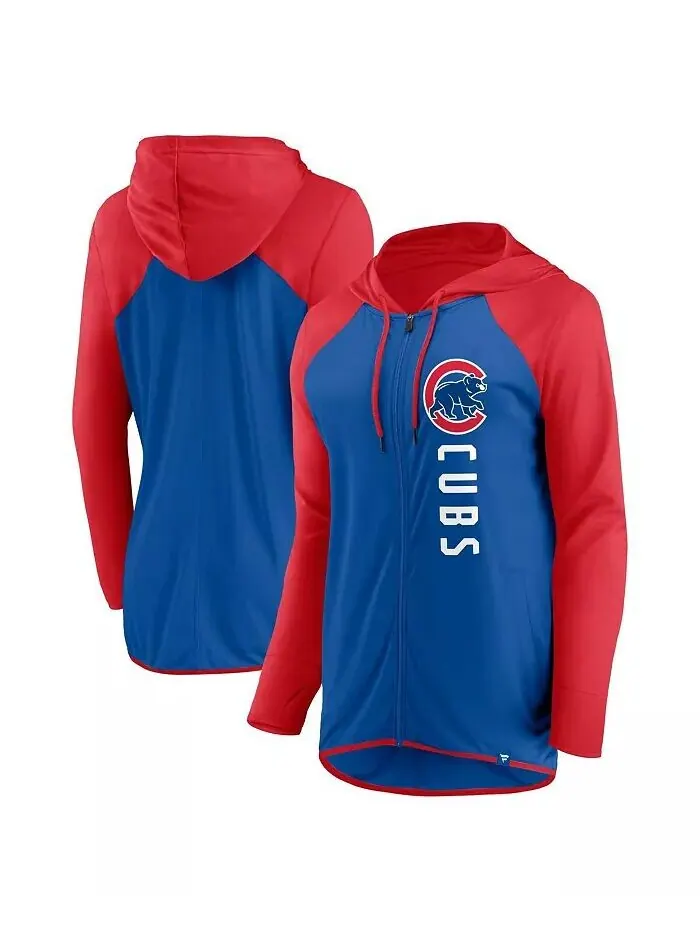 Женская красная куртка с капюшоном с молнией во всю длину Chicago Cubs Forever Fan Fanatics
