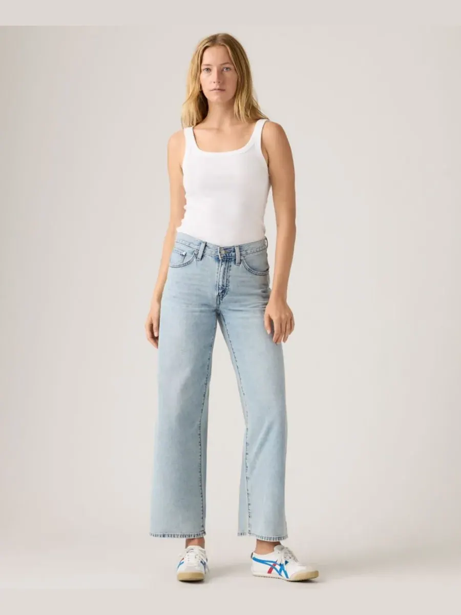 Женские джинсы средней длины с широкими штанинами до щиколотки Levi's