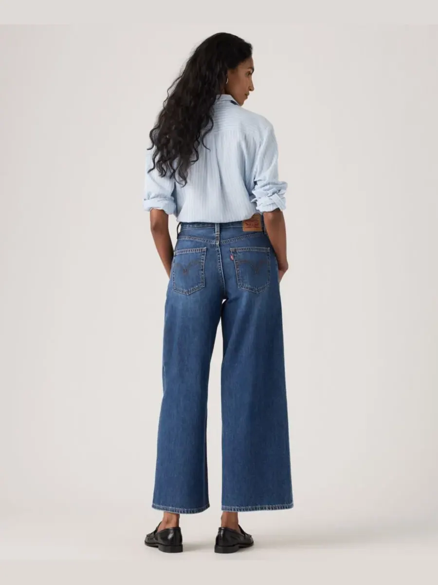 Женские джинсы средней длины с широкими штанинами до щиколотки Levi's — изображение 3 из 3, розовый