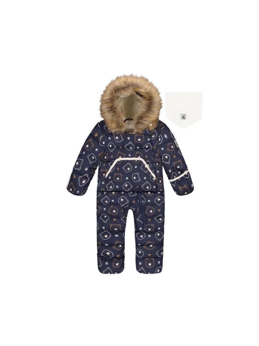 Детский зимний комбинезон-слинг для автокресла с принтом Teddy Bears Deux par Deux