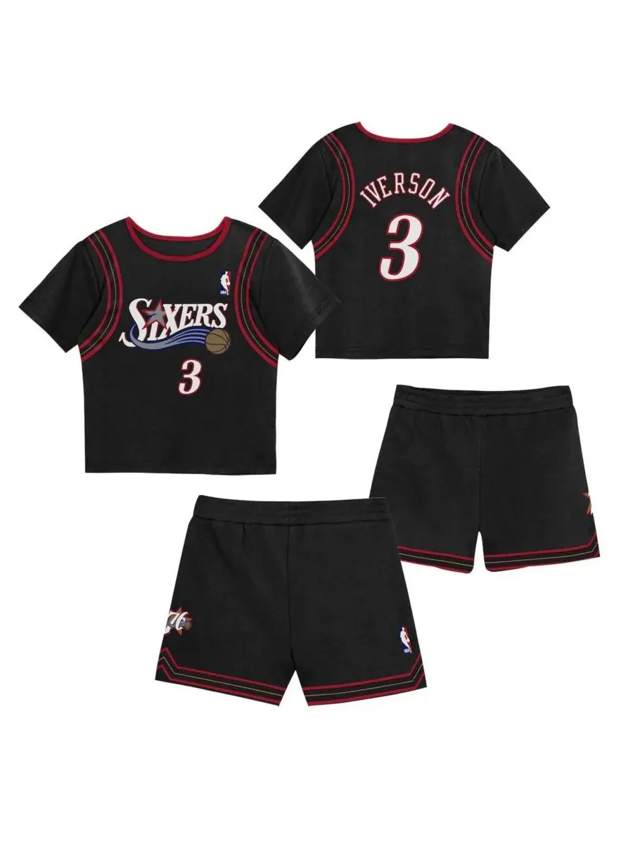 Комплект из футболки и шорт Allen Iverson Play by Place Mitchell & Ness