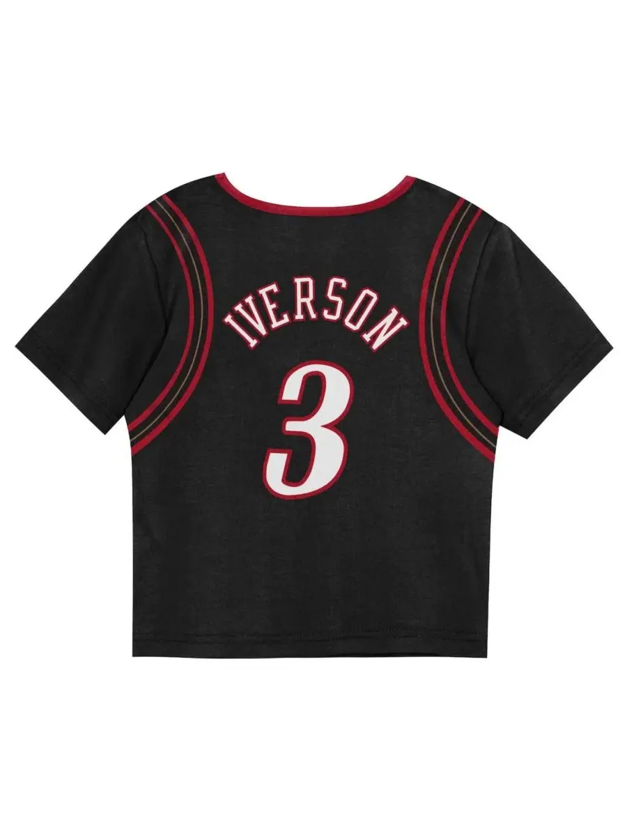 Комплект из футболки и шорт Allen Iverson Play by Place Mitchell & Ness — изображение 4 из 5, черный