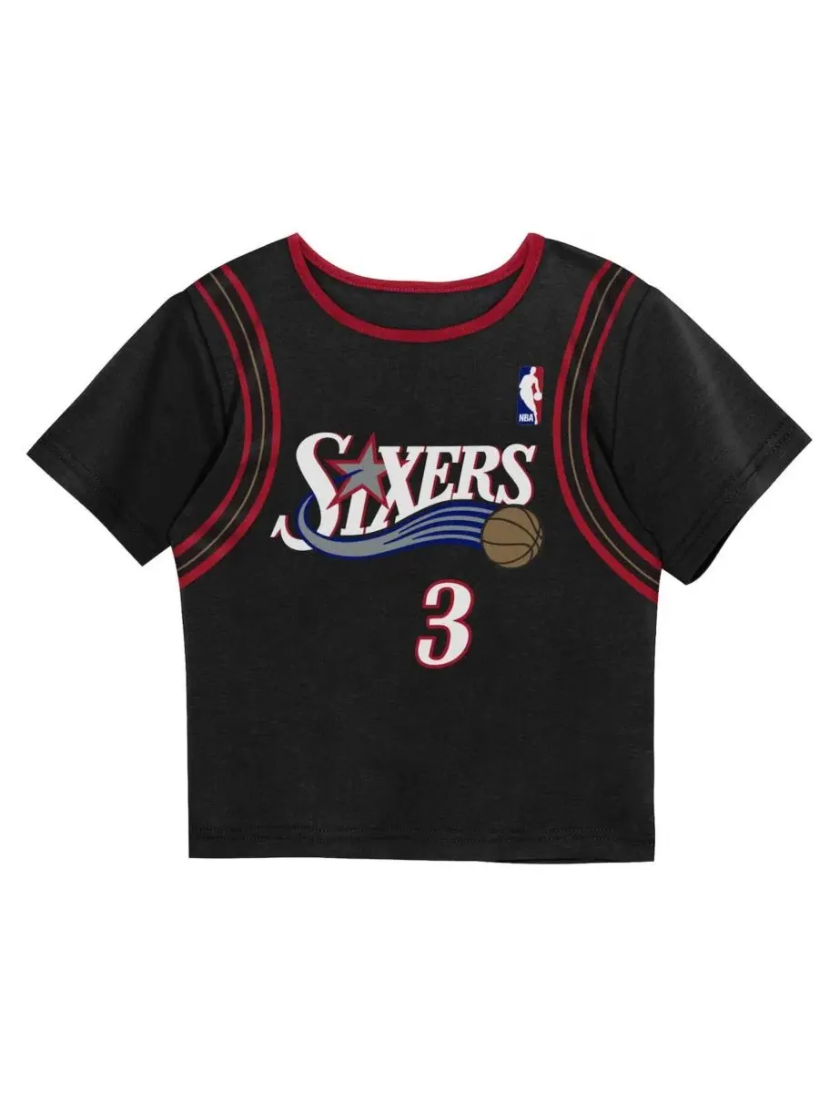 Комплект из футболки и шорт Allen Iverson Play by Place Mitchell & Ness — изображение 5 из 5, черный