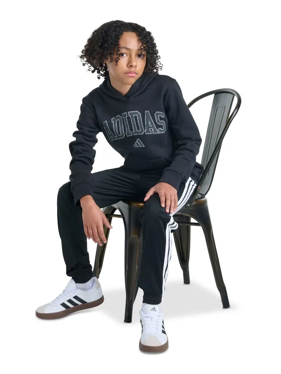Худи adidas с капюшоном и длинным рукавом, с эффектным логотипом — изображение 2 из 4, черный
