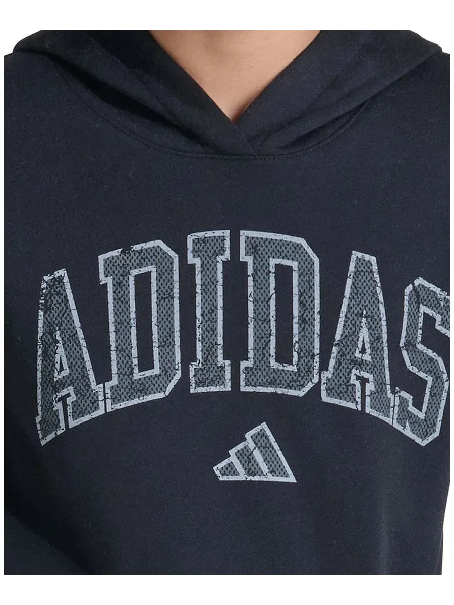 Худи adidas с капюшоном и длинным рукавом, с эффектным логотипом — изображение 3 из 4, черный