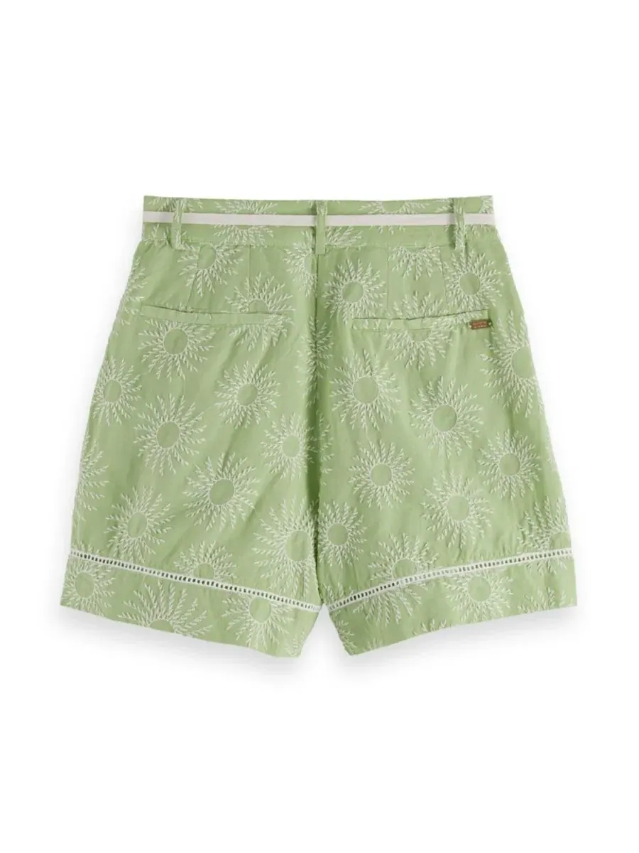 Шорты с высокой посадкой с вышивкой бродери Scotch & Soda — изображение 6 из 6, писташковый