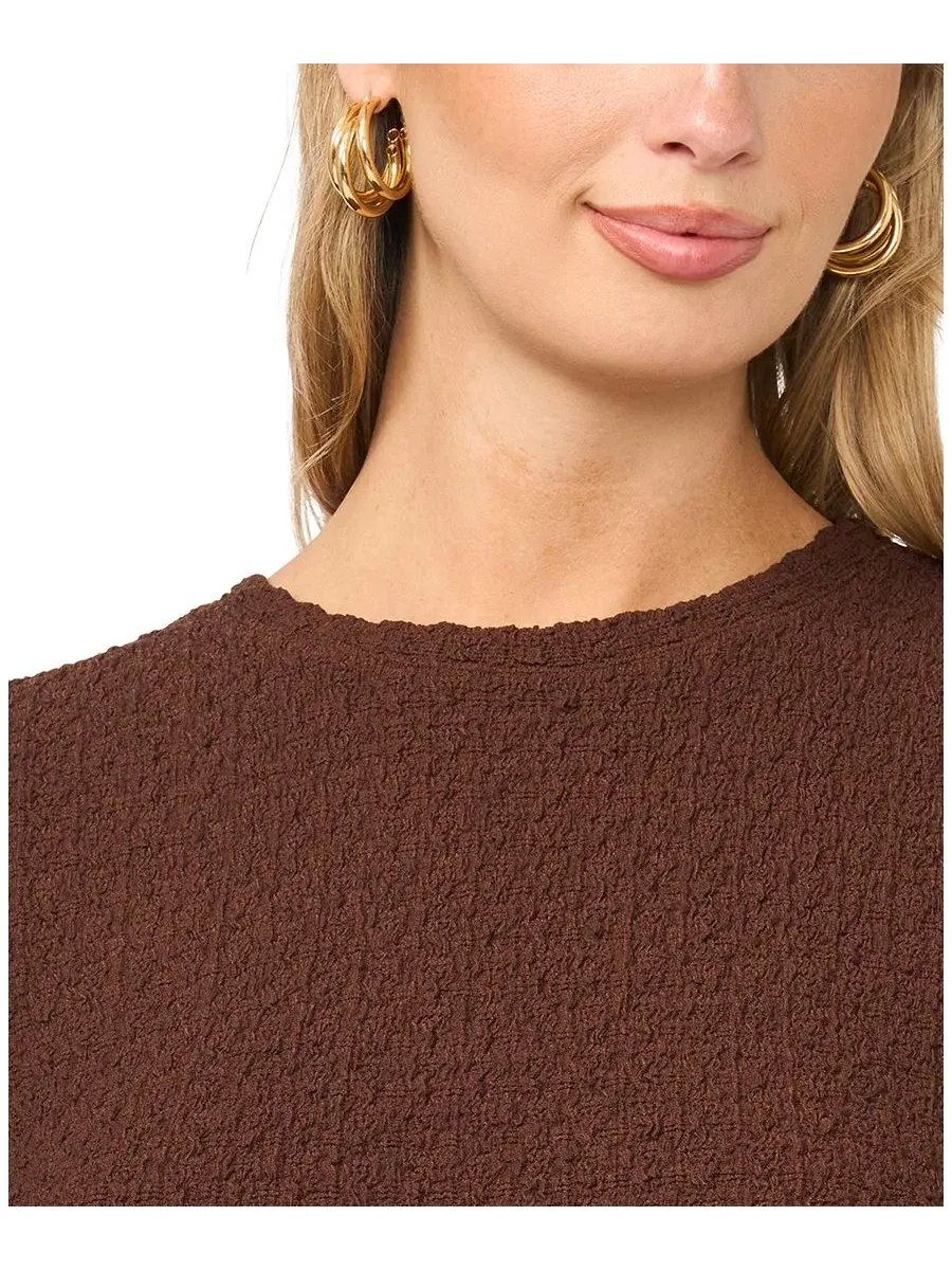 Топ с коротким рукавом Vince Camuto — изображение 4 из 6, коричневый
